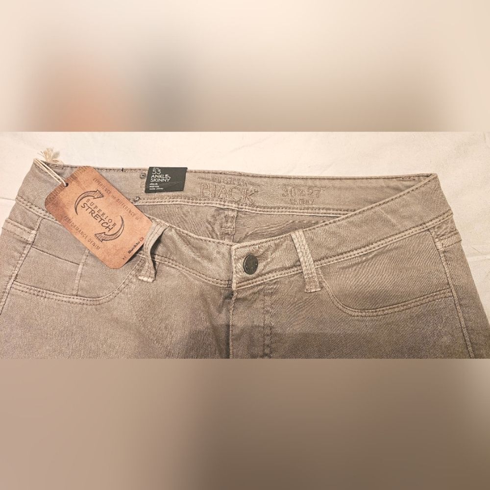 Buckle Black Jeans Womens Sz30 Tan Fit No. 53 Ankle Zip Skinny Denim Stretch NWT - Picture 10 of 16